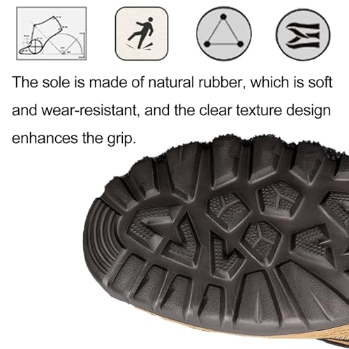 Men's Leather Platform Hiking Loafers Comfort Breathable Non Slip Outdoor Slip On Work Shoes for Travel Driving Moccasins Casual Shoes4