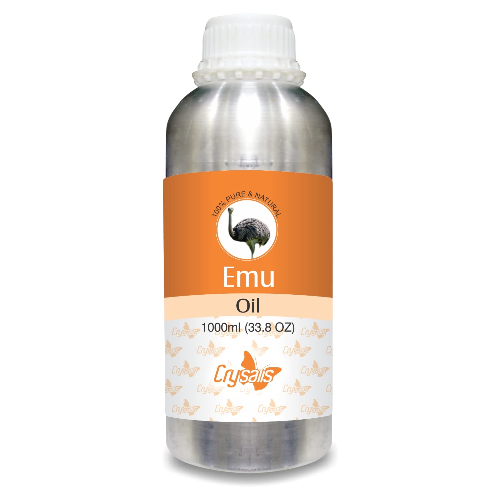 CRYSALISEmu (Dromaius Novaehollandiae) Oil|100% Pure & Natural Undiluted Essential Oil Organic Standard for Skin & Hair Care|for Face & Skin| Improves Hair Texture & Smoothness (1000ml (Pack of 1))
