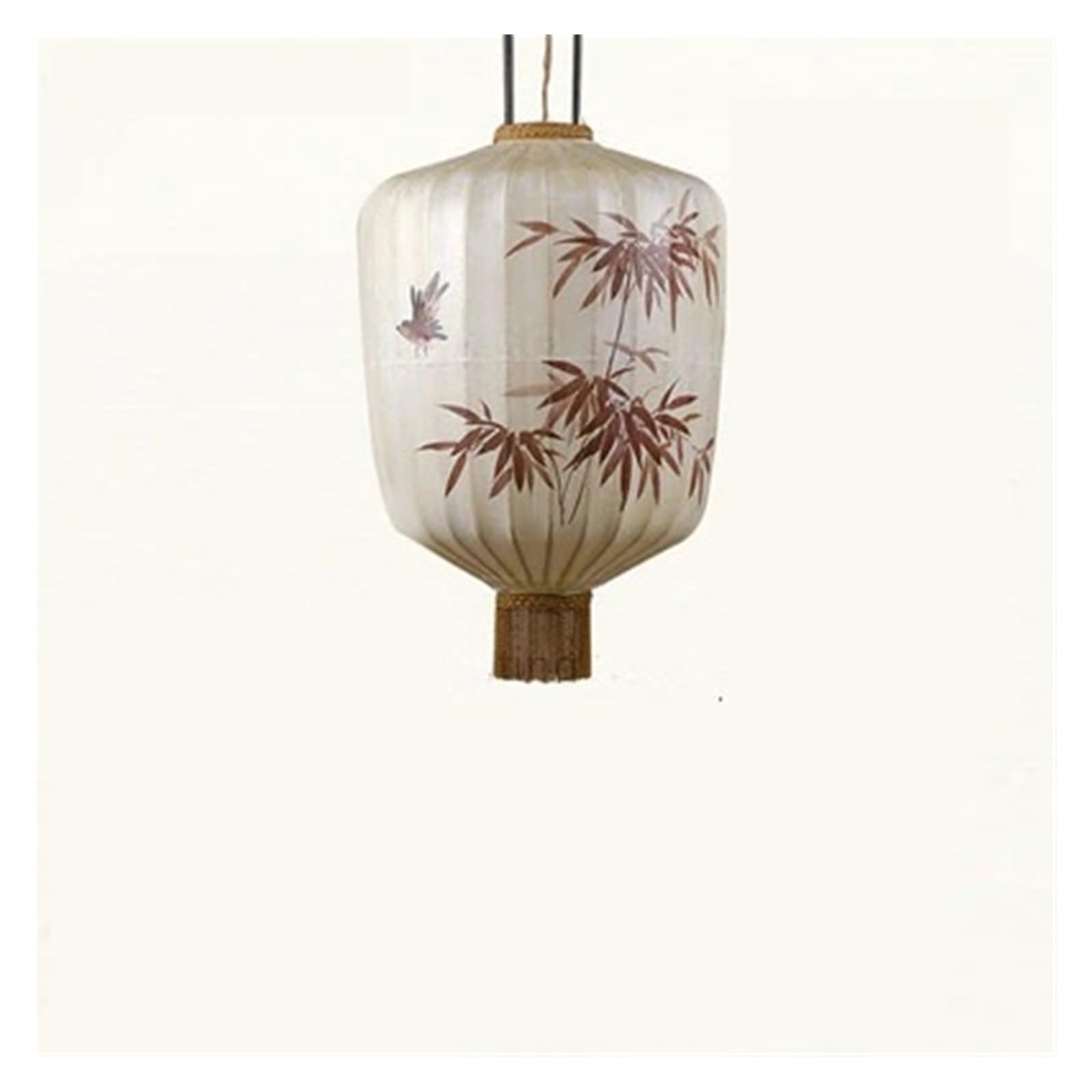 IUVYTA Traditional Lantern Painting Pendant Lamp Fabric Lampshade for Lights(A White-Dia60cm,Warm White)