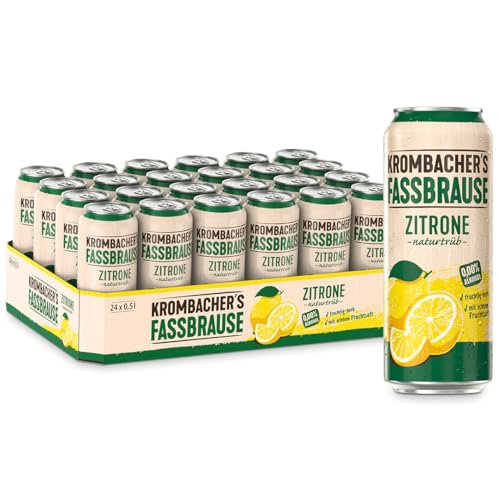 Krombacher’s Fassbrause Zitrone naturtrüb Dose  24 x 0,5 l