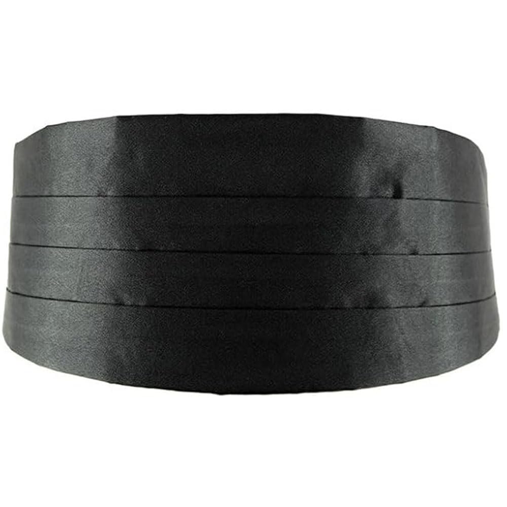 Men's Formal Satin Adjustable Cummerbund Black Men Cummerbunds for Tuxedo Wedding Prom Special Occassions-image-44