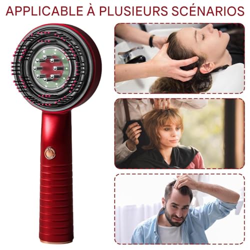 Stimulateur pousse cheveux avec brosse rechargeable - 5