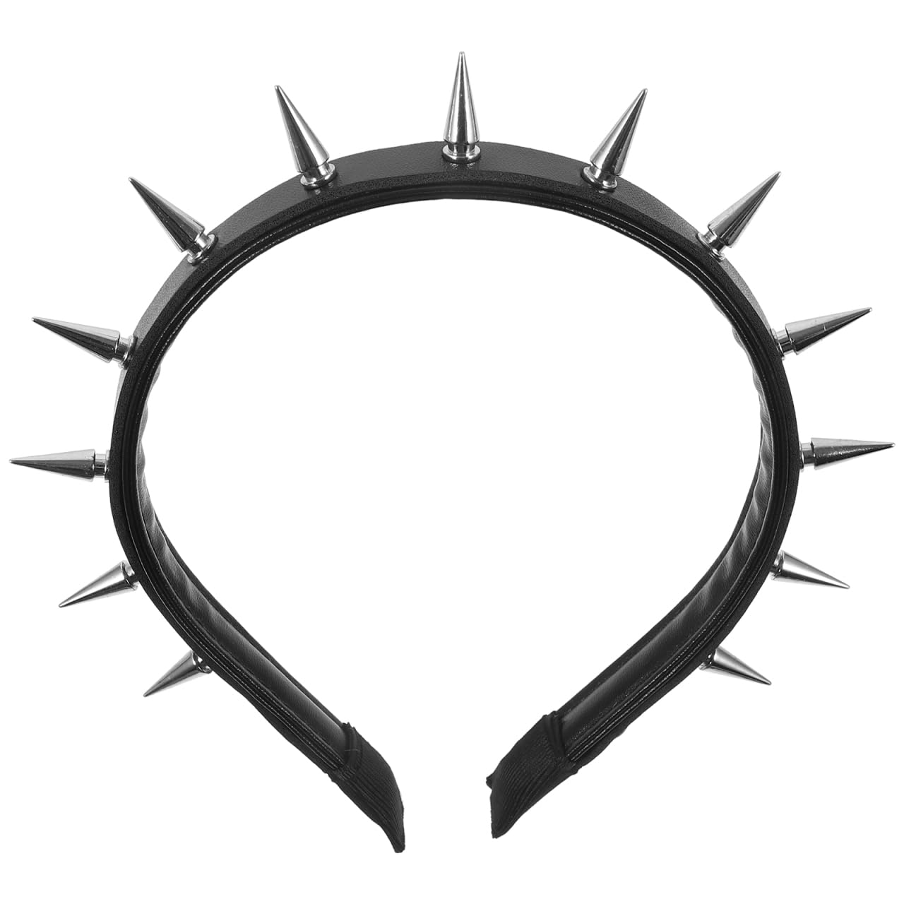 Didiseaon Punk Rivet Headband: Silver Metal Stud Rivet Spike Headband Lightweight Gothic Spiked Embellished Headpiece Accessory for Parties Halloween