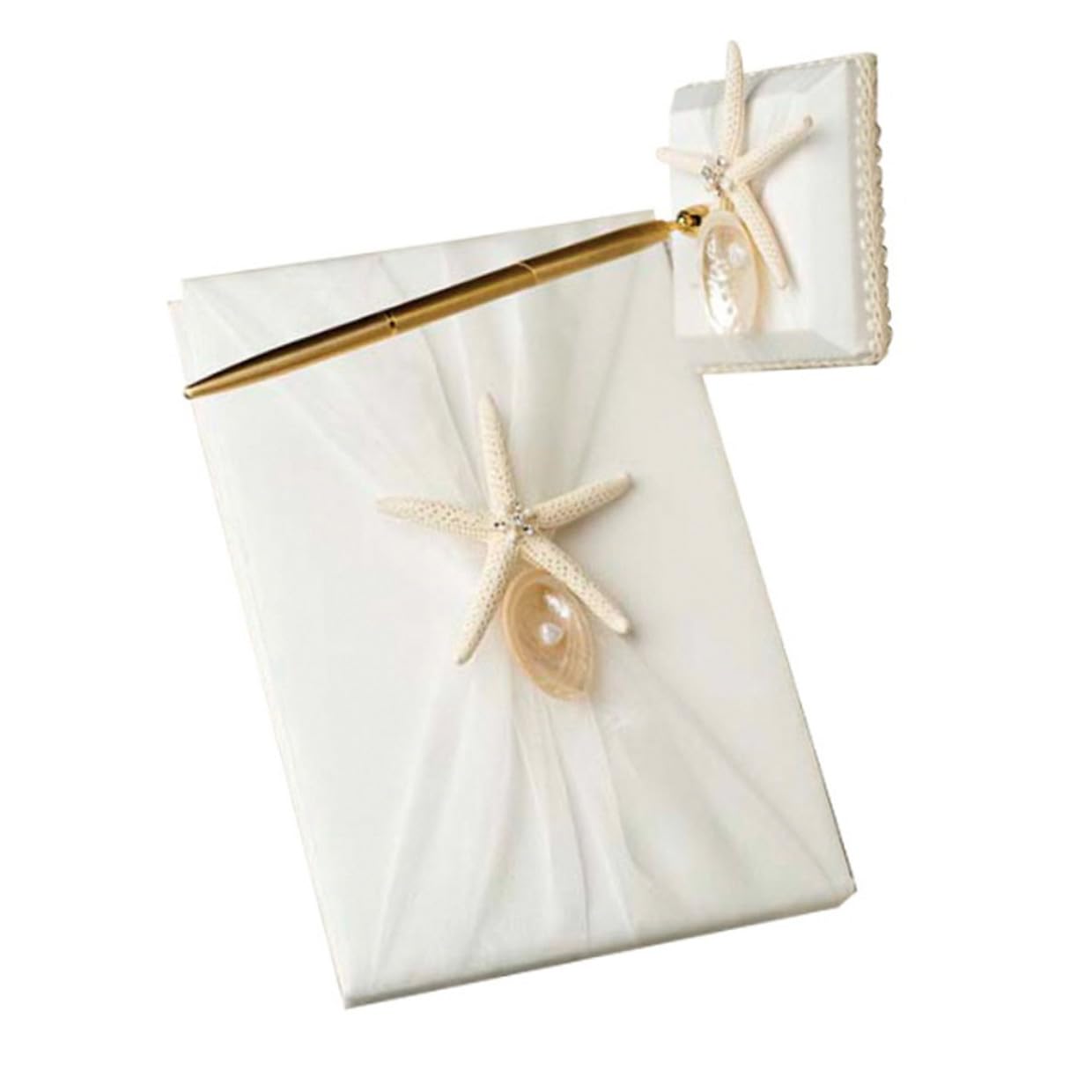 Didiseaon Guest Book Spiaggia Stile con Penna e Supporto Libro Firme per Nozze e Fidanzamento Album Messaggi Ospiti per Cerimonie e Ricevimenti Accessorio Matrimonio Indispensabile