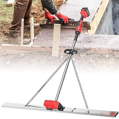 Grattoir électrique pour béton, règle de nivellement vibrante pour Sol en béton, Lame de 6000 TR/Min, 150 cm, Structure Fixe Triangulaire pour Chape en béton