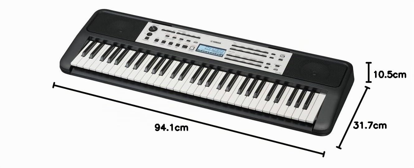 Yamaha YPT-380 - Tastiera portatile entry-level 61 tasti, colore: Nero