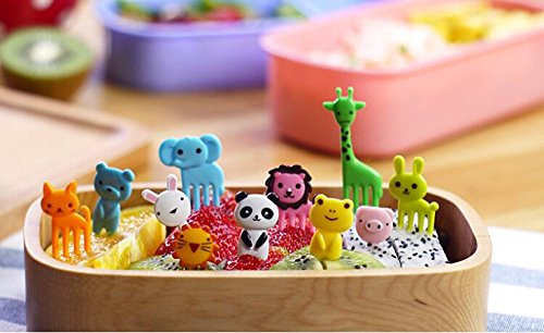Animal Farm mini cartoon fruit fork sign resin fruit toothpick bento lunch for children decorative plastic
