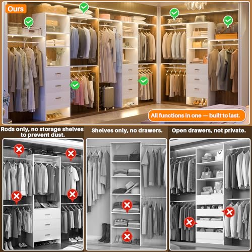 Heavy-Duty 8FT Closet System with Drawers & Rack - Image 3