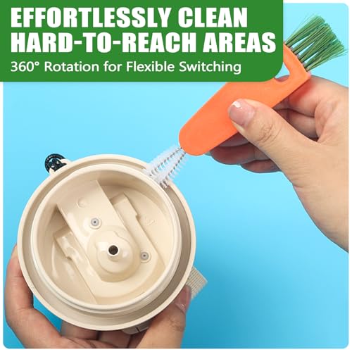 Image of Cup Lid Gap Cleaning Brush 3PCS Bottle Brushes 3 in 1 Cup Lid Gap Cleaner Crevice Cleaning Brush Home Kitchen Crevice Cleaning Tools (3PCS Style 1)