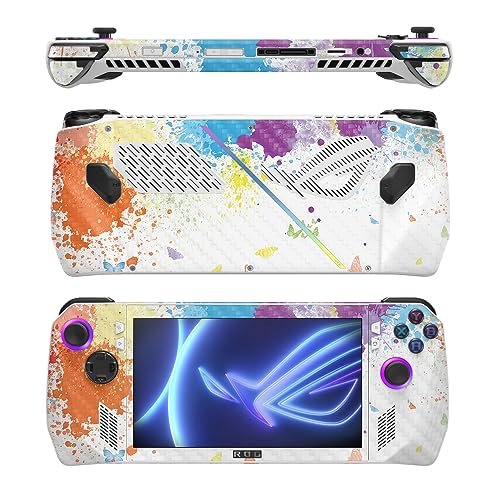 Image of MightySkins Carbon Fiber Skin Compatible with Asus ROG Ally - Splash of Color | Protective, Durable Textured Carbon Fiber Finish | Easy to Apply