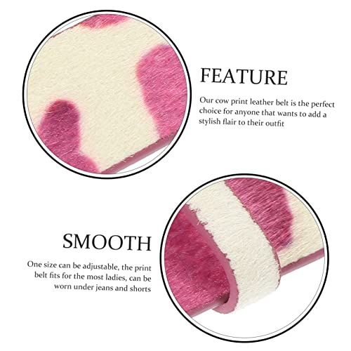 BESPORTBLE Adjustable Cow Print Belt for Women PU Leather Western Style with Black and White Animal Pattern Lightweight and Pants Belt for Jeans and Trousers Fashionable Accessory to Enhance2