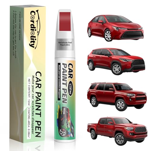 Image of Barcelona Red Pearl(3R3) Touch Up Paint Pen for Toyota,Car Paint Scratch Repair Pen Quick and Easy Fix Auto Paint Scratch