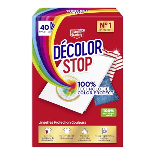Decolor Stop - Protections Couleurs - Evite les Accidents de Decoloration - Preserve l'Eclat des Couleurs - Tous Programmes Textiles et Températures - Moins de Cycles -...