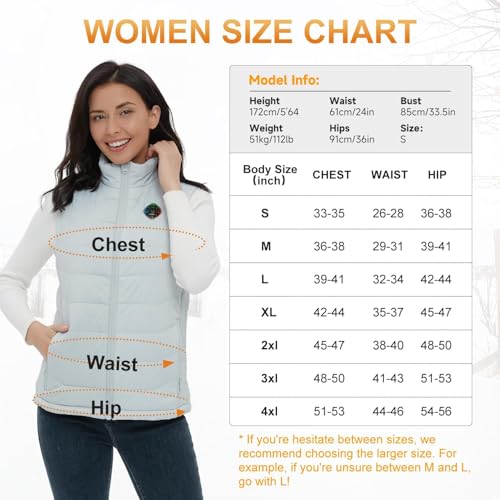 Image of KOVNLO Women's Heated Vest, (Battery Not Included) Smart Controller with Lights Out, Electric Heated Jackets