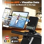 Rowing Machines for Home, 16/32-Level Adjustable Resistance, Magnetic Rowing Machine with App Supported, 350/400 LB Weight Capacity, Upgraded Dual Slide Rails with LCD Data Display Screen - Image 3