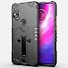 Produktbild Haoye Passend für Motorola One Hyper Hülle, TPU Weiche Rahmen Stoßfest Hülle, Dünn und Langlebig Form mit Unsichtbar Kickstand. schwarz