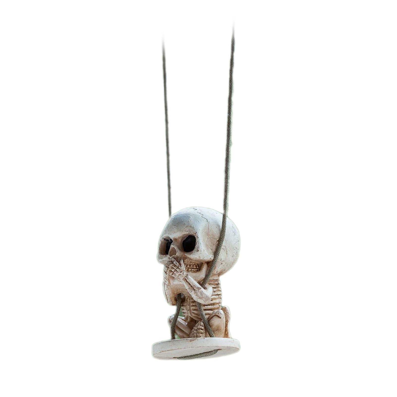 Car Center Console Decoration Cute Swing Skeleton Figurine Rear View Fun Decorative Ornament Car Inner Dashboard Accessories Personalized Accessories Skull Design Car Pendant Auto Dashboard Back View