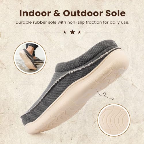 Image of Zigzagger Men's Slip On Moccasin Slippers Indoor Outdoor