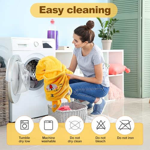 Image of Toddler Bath Towel, Baby Hooded Towel, Ultra Absorbent Soft Shower Towel, Unisex Baby Bath Towel, Baby Towels with Hood for Kids Boys Girls, 27.5 inch x 55 inch (Yellow-Tiger)