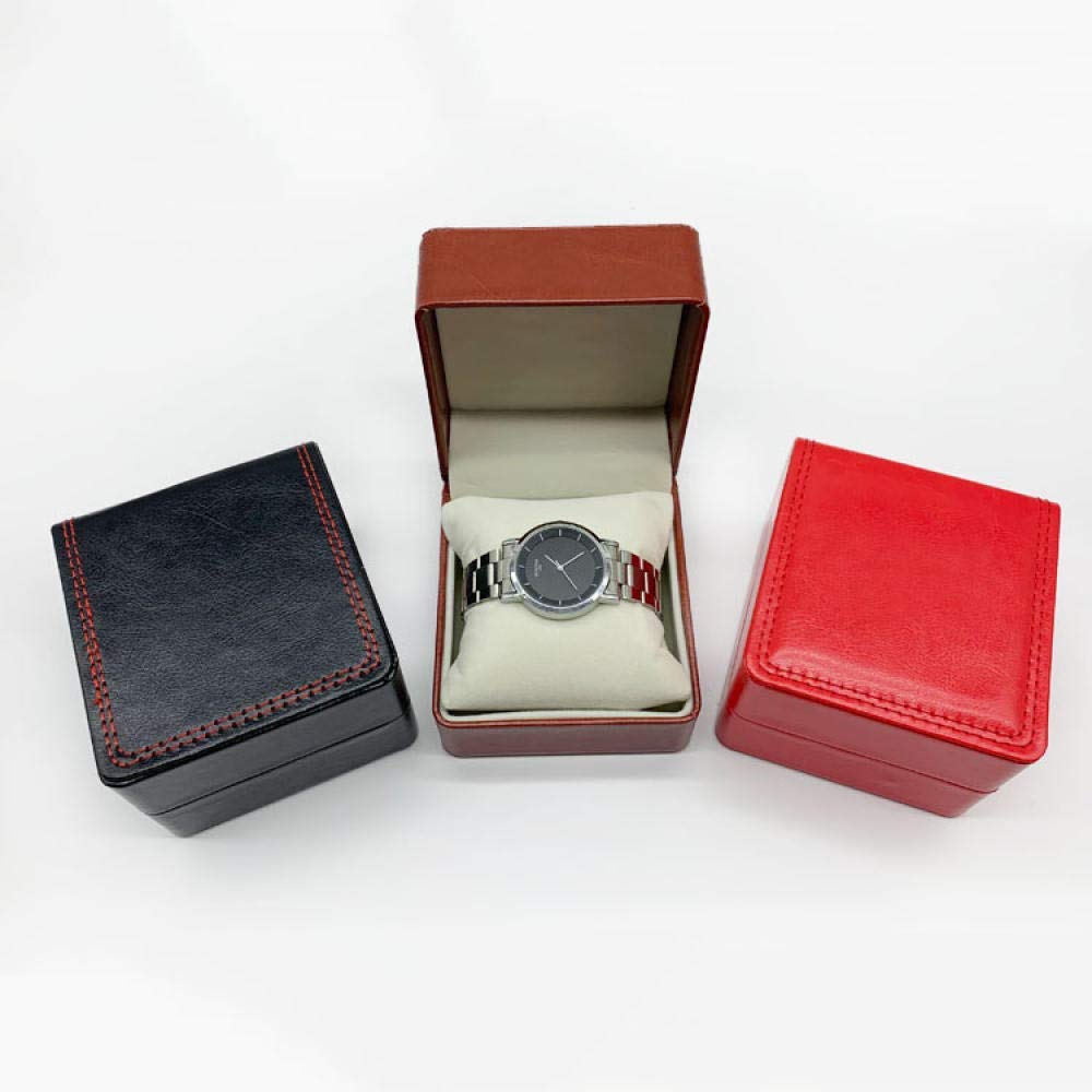 Scatola porta orologi da viaggio portatile da uomo e da donna in pelle con cinturino per orologio