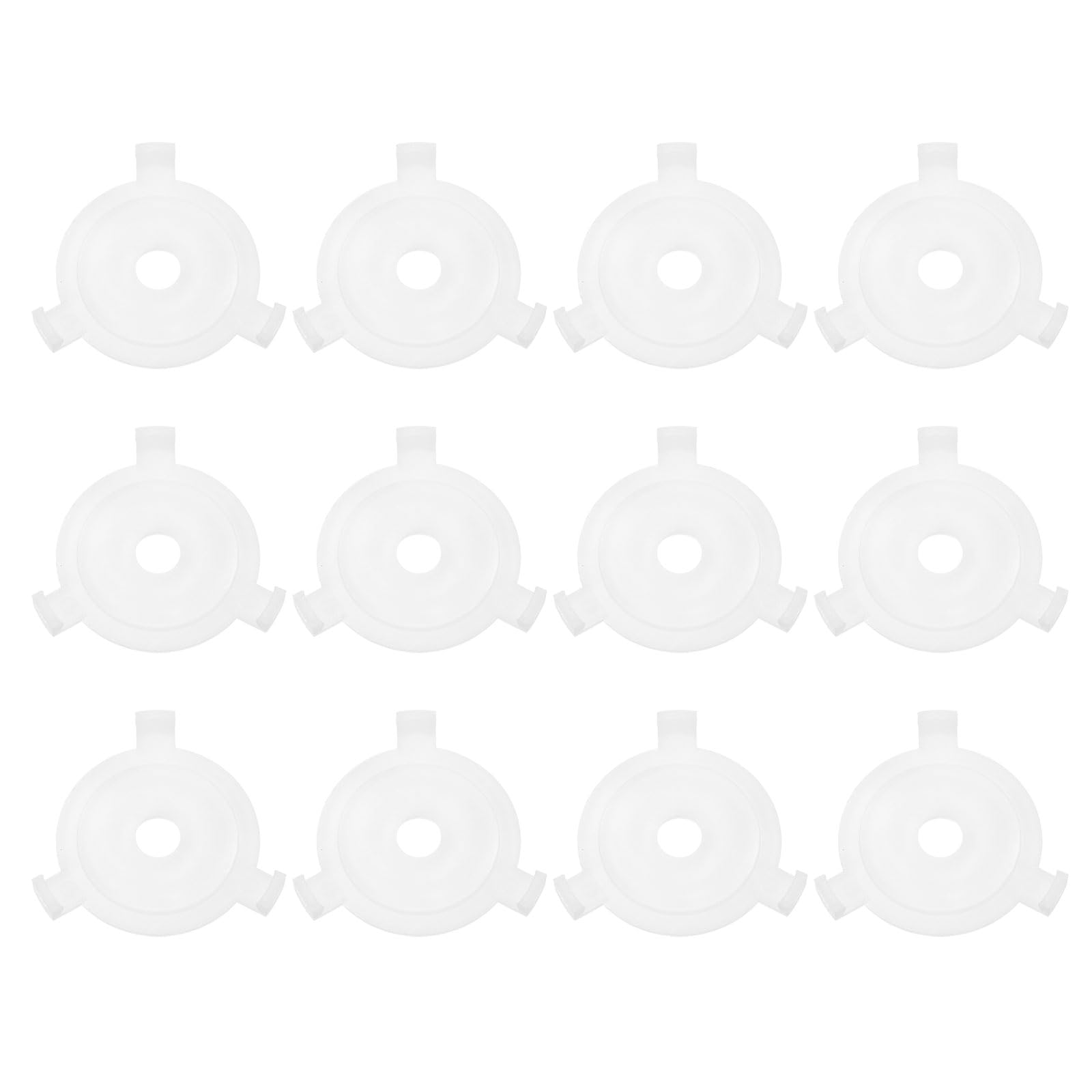 PATIKIL 12 Pcs Lamp Shade Adapter Ring, E27 to 10mm(3/8") Spider Fitter Lampshade Reducer Ring Plastic Lampshade Adapter Converter Washer for Table Pendant Floor Light Fixtures, White
