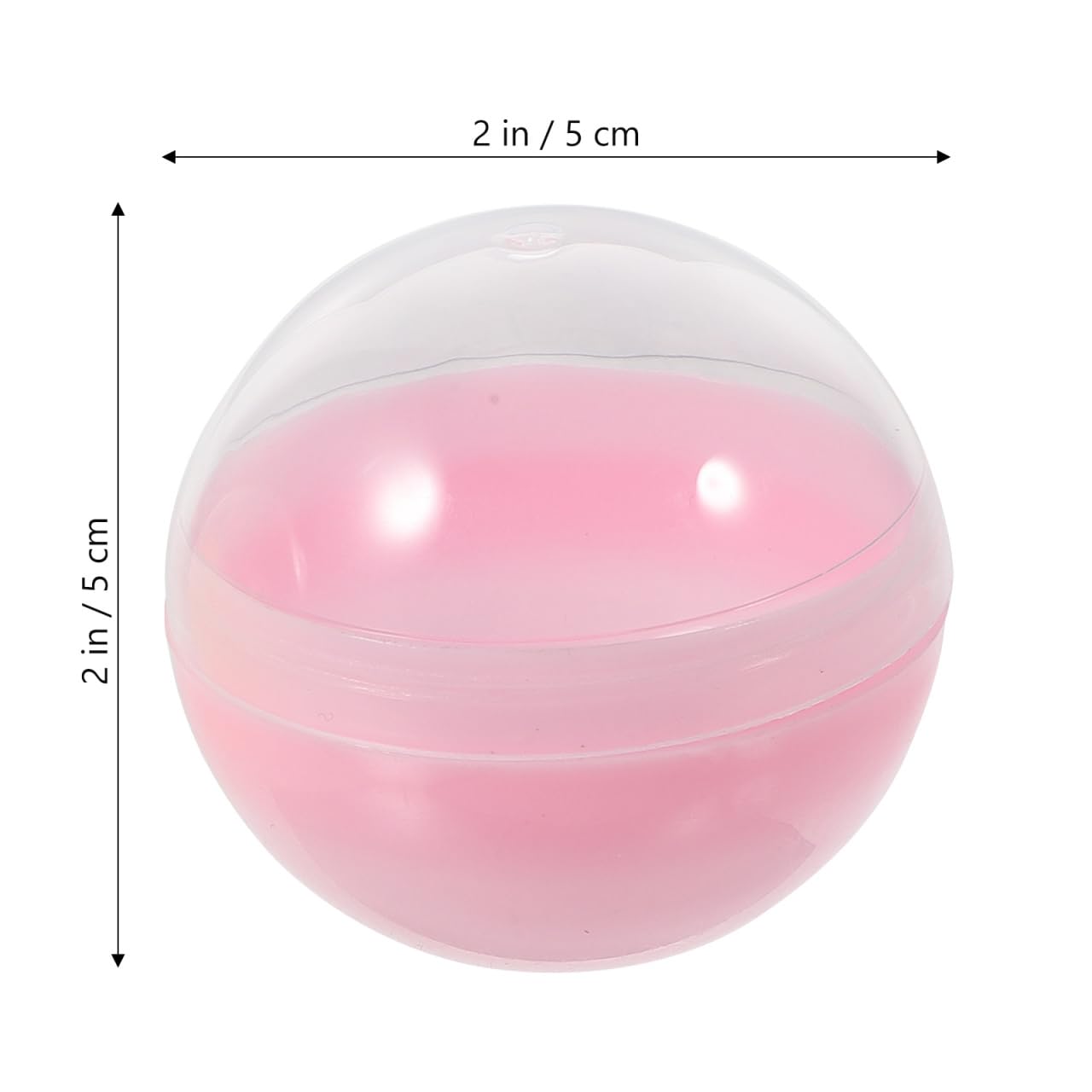 MAGICLULU 50Pcs Vending Round Balls 2 Inch Plastic Toy Party Favors Containers for Diy Crafts and Decorations - Image 2