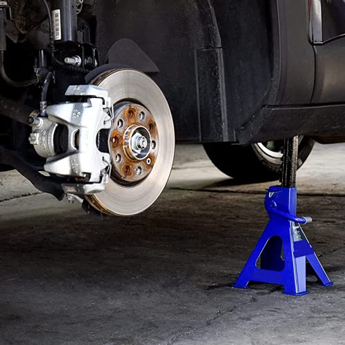 Caballetes mecánicos para elevar automoviles, Ideal para talleres de Coches y Trabajos domésticos, Carga máxima 3 Toneladas (3x2= 6toneladas), 3 Posiciones 26cm - 43,5 cm.