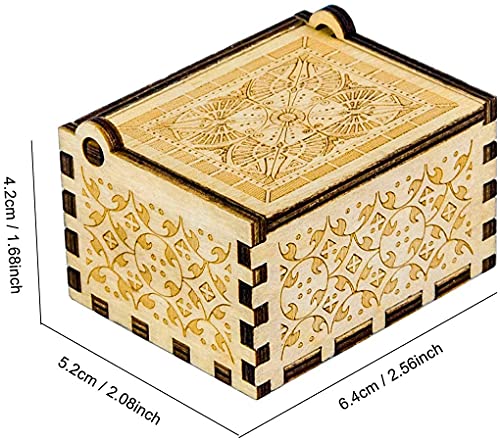 Image of Kid Music Box Hand-Cranked Melody Box Brave Wife Theme Tune Musical Box Black Birthday Gift For Boys Girls Friends Men