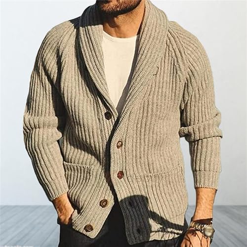 Men Shawl Collar Button Knit Cardigan Slim Fit Shawl Collar Cardigans Sweater Shawl Collar Cardigan Sweater2