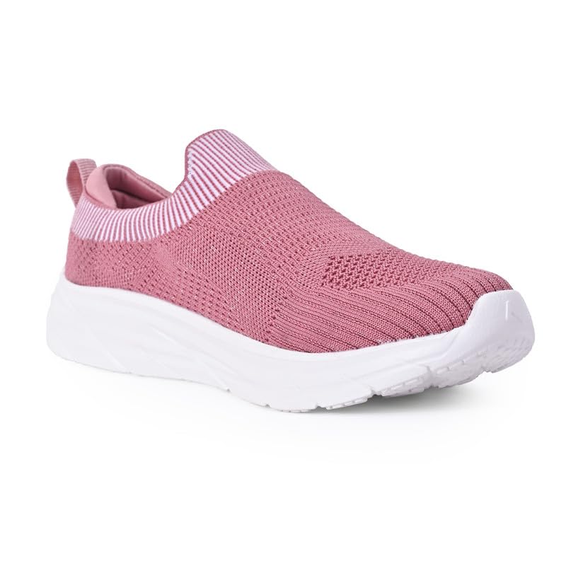 Image of Impakto Slip‑On Women's Lightweight Walking & Running Shoes | Casual Footwear for Gym & Training | Soft & Comfortable (Peach)