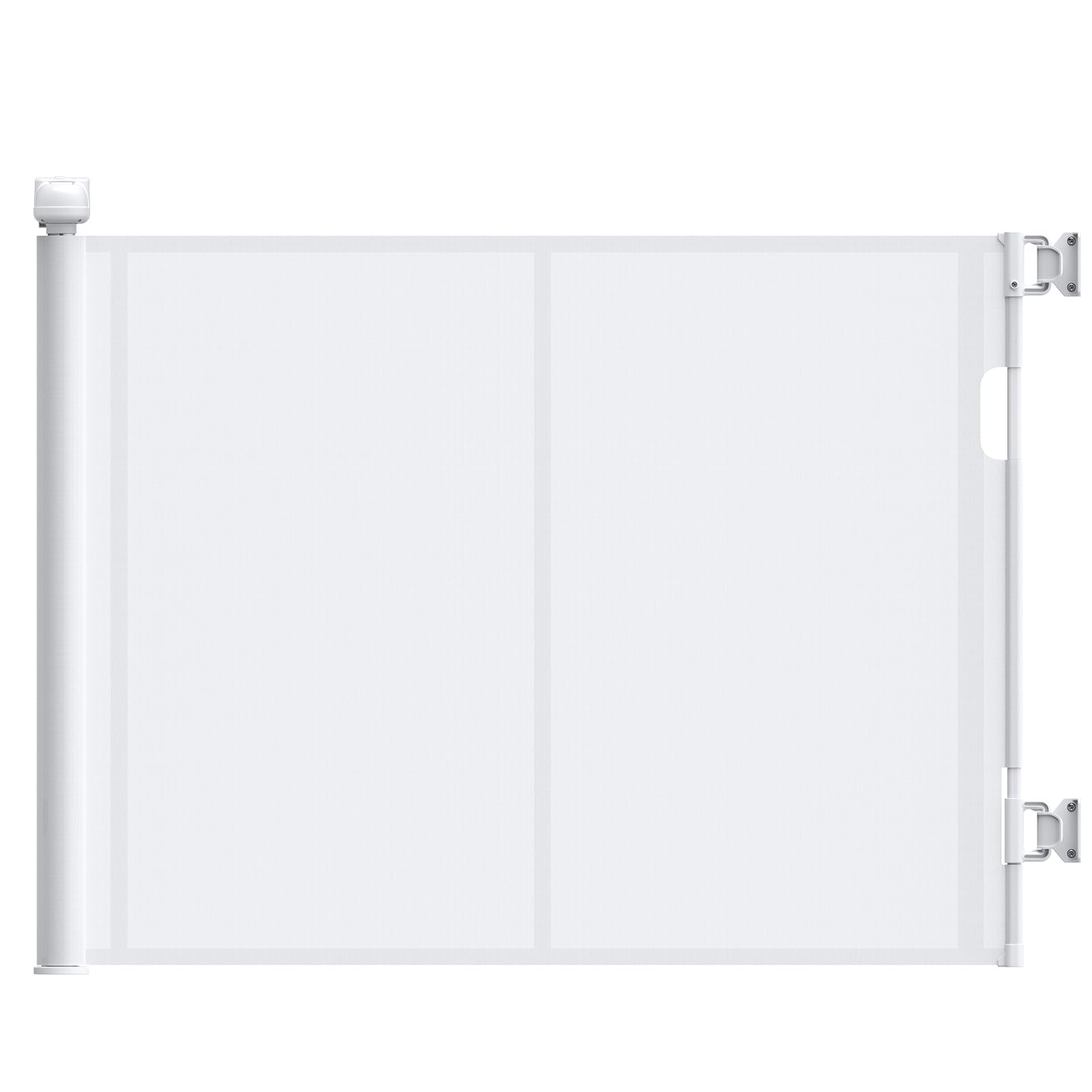 Puerta Seguridad Bebé Extensibles, 140cm Barrera Seguridad Niños Escalera Retráctil para Escaleras, Pasillos, Interiores y Exteriores Blanco