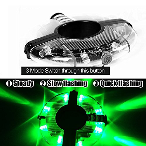 Lufei Led Bike Wheel Lights Hub Light Led Spoke Warning Lights Cycling Decoration Night Riding Bicycle Wheels Lights. (Green) #TOP2