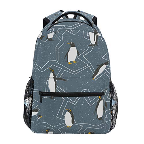 Preisvergleich Produktbild Niedlichen Schnee Pinguin Studentenrucksack Kinderrucksack Büchertasche Schülerrucksack mit Laptop Rucksäcke für die Reise Teen Mädchen Jungs