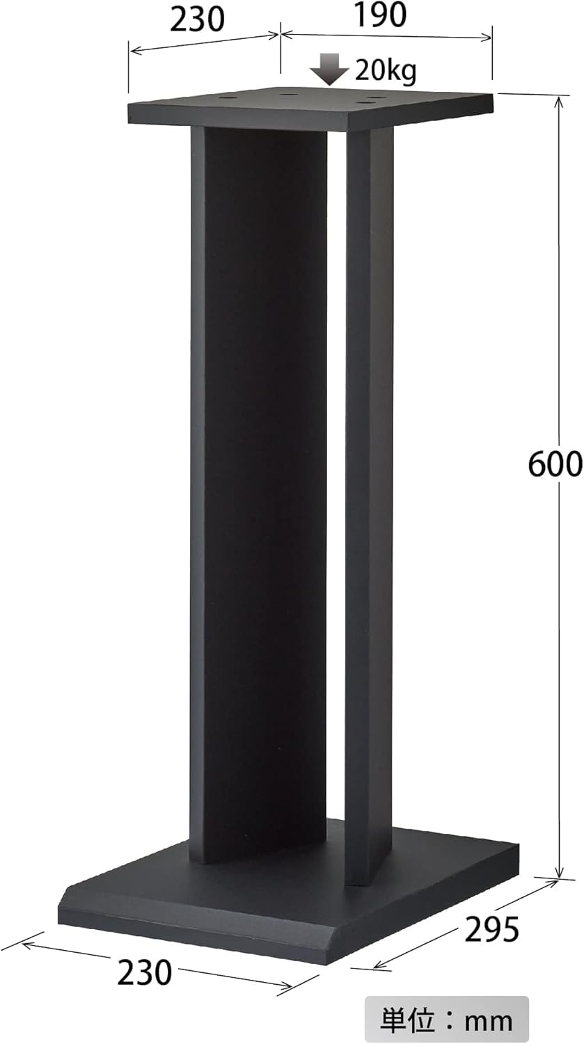 Amazon | スピーカースタンド 2 台 1 組 高さ 60cm 安定性 ブラック