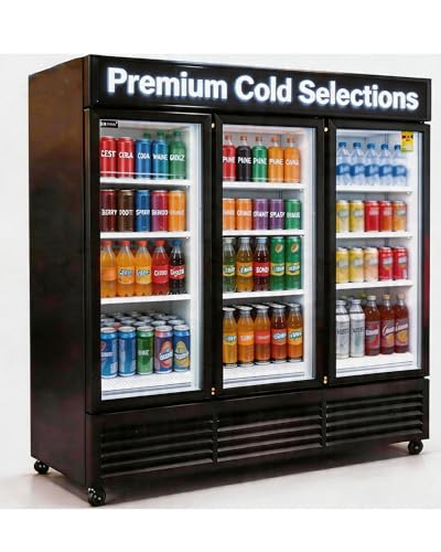 NAFCOOL 71” Wide Commercial Beverage Refrigerator...