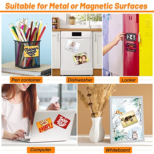 Lucomb 40 PCS Sublimation Magnets, 5.5x7.5 CM Personalized Fridge Refrigerator Magnets, Magnetic Sticker Blanks for DIY Kitchen, Microwave, Office, Wall, Door Decorative by Lucomb - Image 4