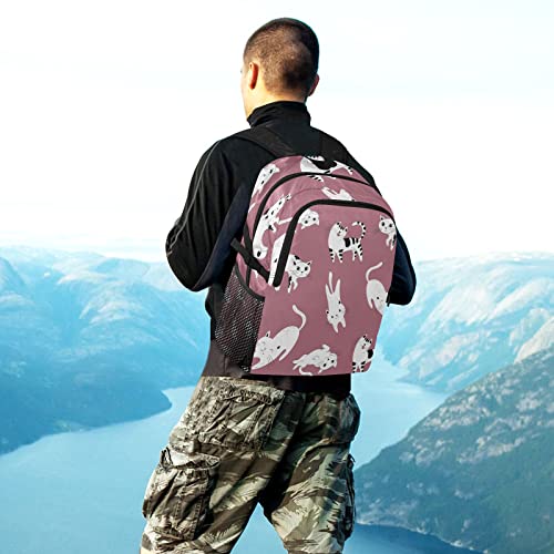 Sac à dos pliable chat violet imperméable pour voyage et école