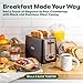 bella 2 Slice toaster, Black with Stainless Steel