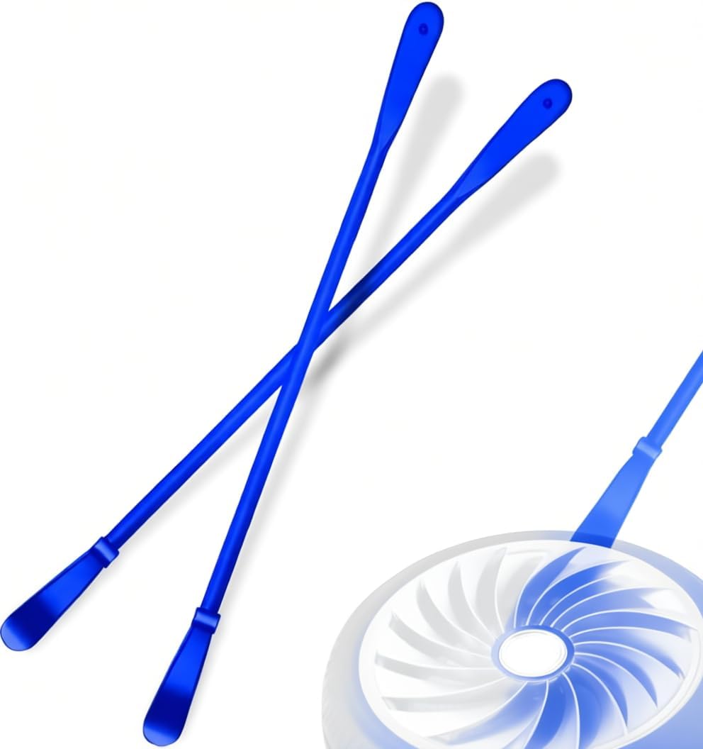 2-Pack 38" Heavy Duty Tire Spoons - Solid Steel Tire Iron Bars for Truck/SUV/Semi, Professional Bead Breaker & Rim Protector with Non-Slip Blue Grip (Mounting & Demounting)