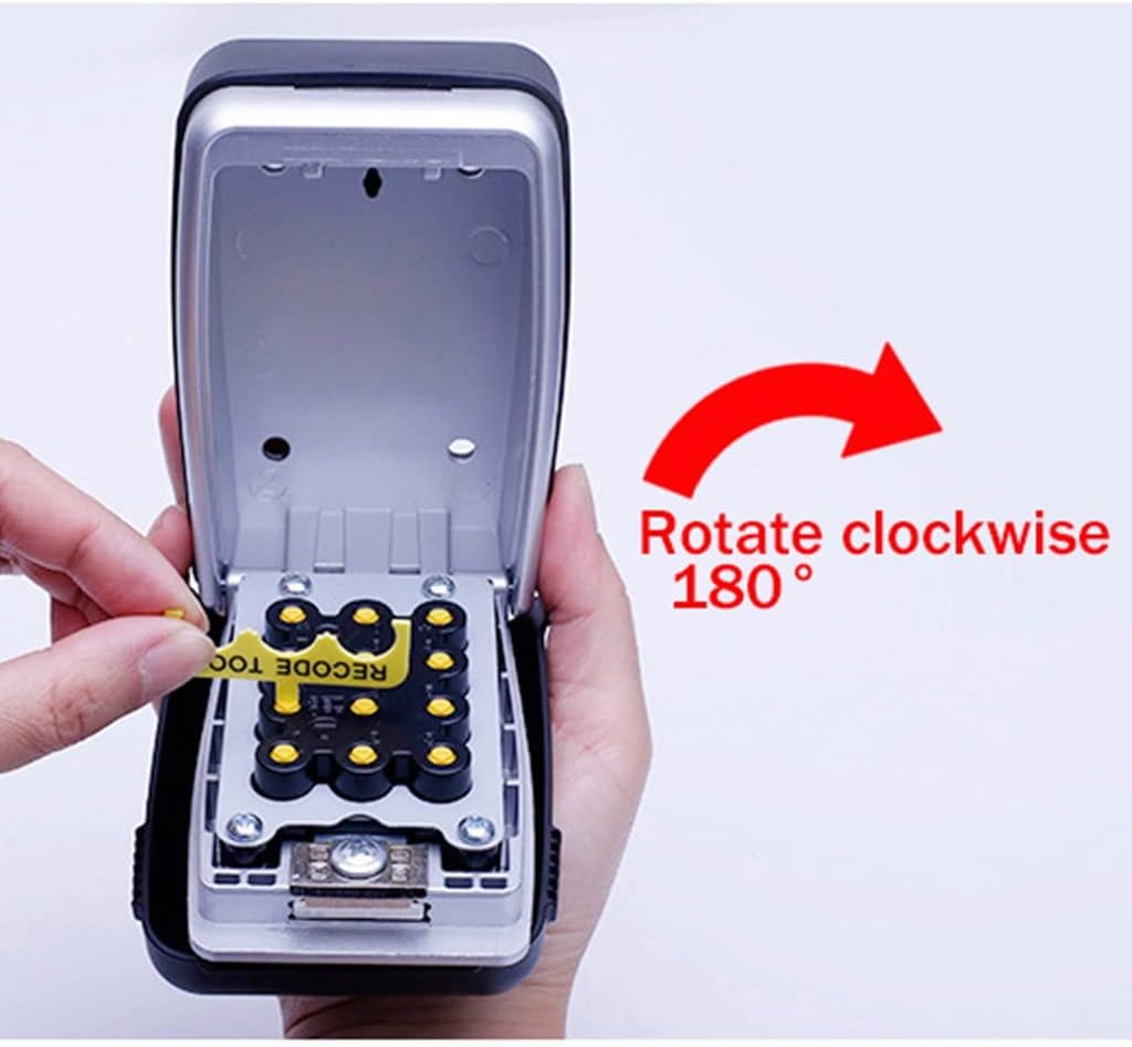 JSEIAJB Key Safe Box Metal Password Locker Wall Mount Combination Code Keys Keepr Storage