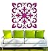 INDIGOS UG Vinilo Decorativo para Pared Flor de la Planta W425 120x120 cm, Violeta, Morado, 120x4x120 cm