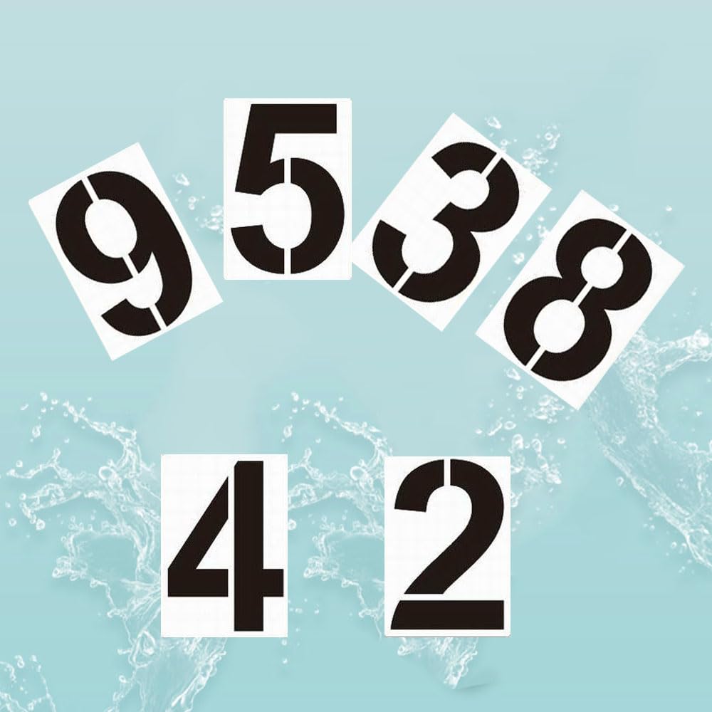 DXCYZ Large 15 Inch Number Stencils 0-9 - Reusable Plastic Address Templates For Mailbox, Door, Street - View #11