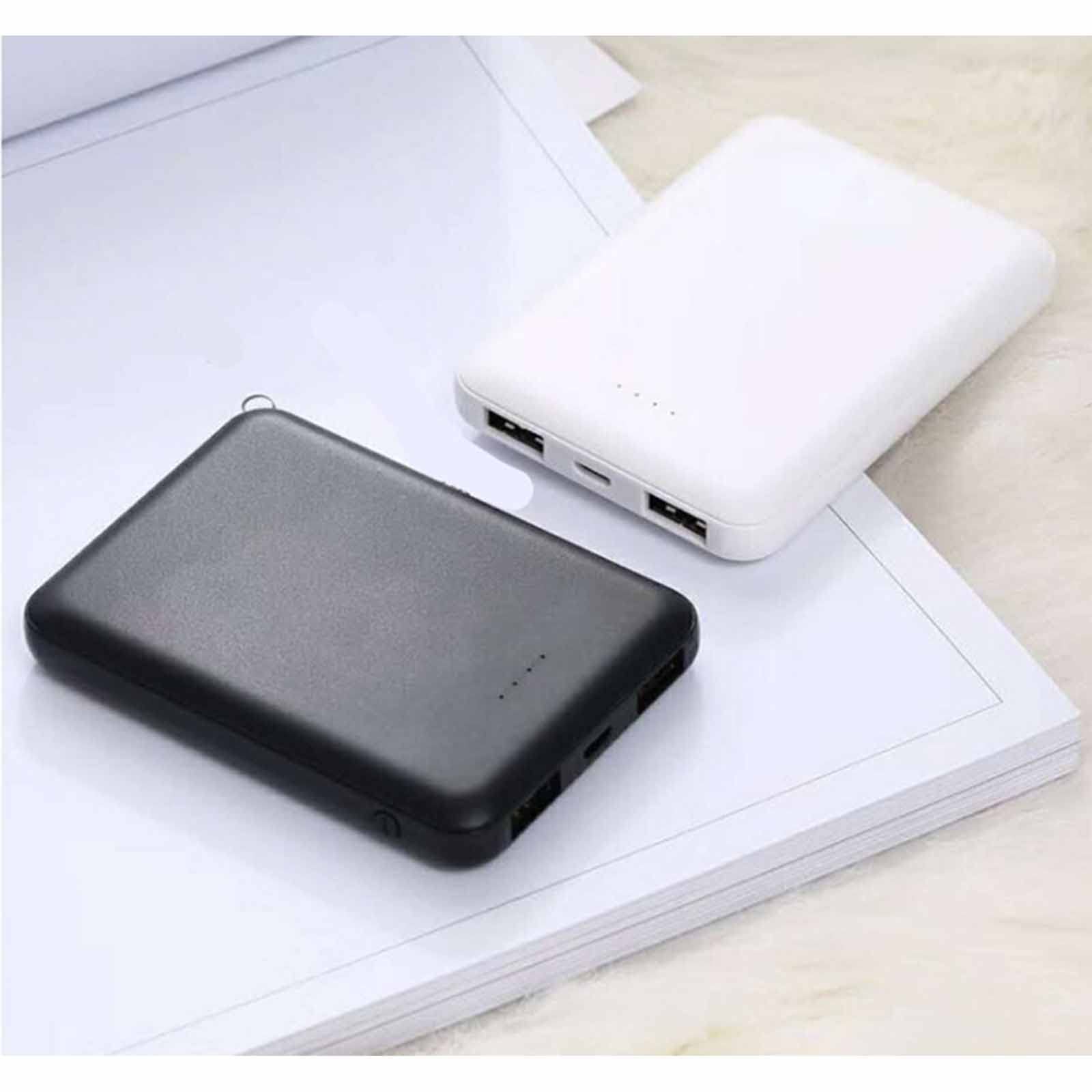 Power Bank, 5000mAh /10000mAh Cargador Portátil De Alta Capacidad Carga Rápida con 3 Salidas Y Entrada Tipo C Paquete De Batería Externa con 4 Luces LED Ultra Compacto(White,5000mAh)