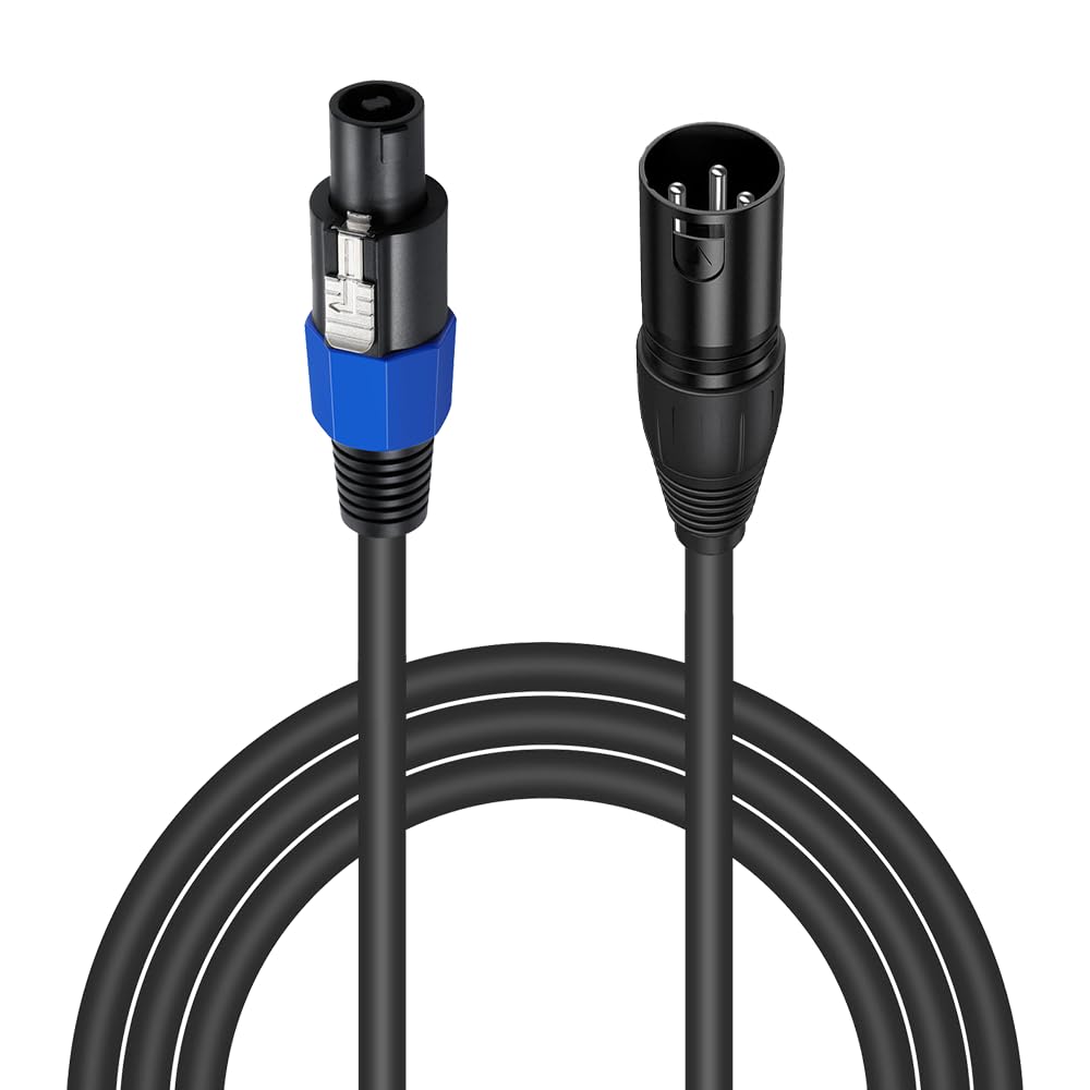 Speakon to XLR Cable, Speakon Femme à XLR 3pin Male Halfe Extension Cable, pour Amplificateur Pro DJ PA Stage, 5,9 pieds - TV Son Photo