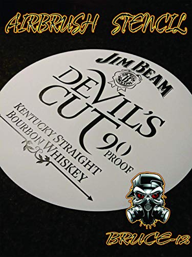 Whiskey Airbrush Stencil JIM BEAM DEVILS CUT for barrel lid painting 16