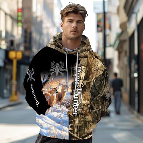 Image of PriAmi Custom Camo Hoodie for Women, 3D Pullover Hunting Sweater Gift