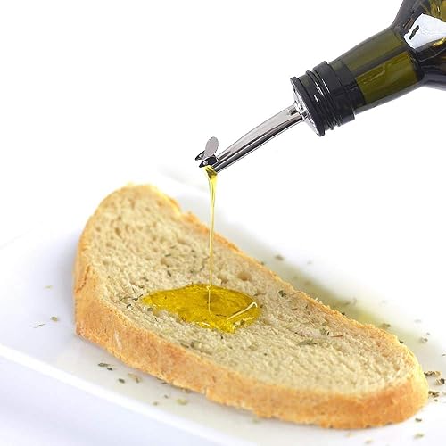 Miniatura 4 de Newk Botella de aceite de oliva, vasos de 17 oz/16.9 fl oz de aceite y vinagre con vertedores + embudo, vajillas dispensadoras de aceite de oliva,