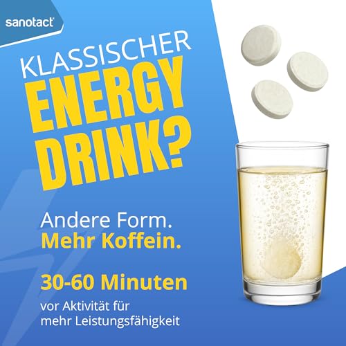 sanotact Energy Drink (20 Brausetabletten) • Taurin + Koffein + B Vitamine • Zucker- & kalorienfrei • zur Steigerung der Ausdauerleistung • Energy-Drink-Geschmack – Bild 6