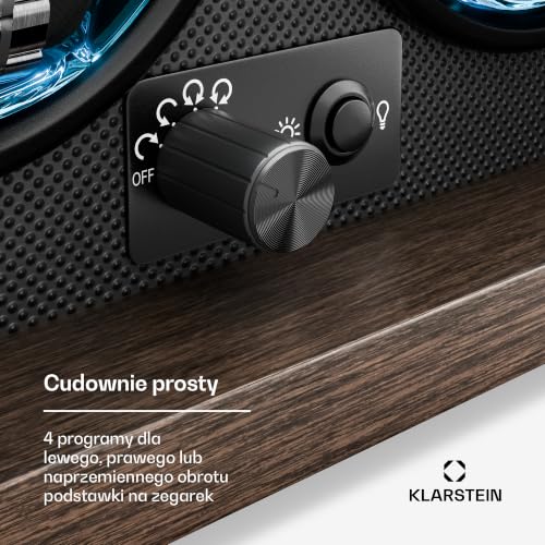 Image of Klarstein Brienz 6 Watch Winders - Quiet Watch Winder for 6 Watches, in Wood Look with 4 Rotation Modes & LED Lighting, Memory Foam Cushion, USB Operated