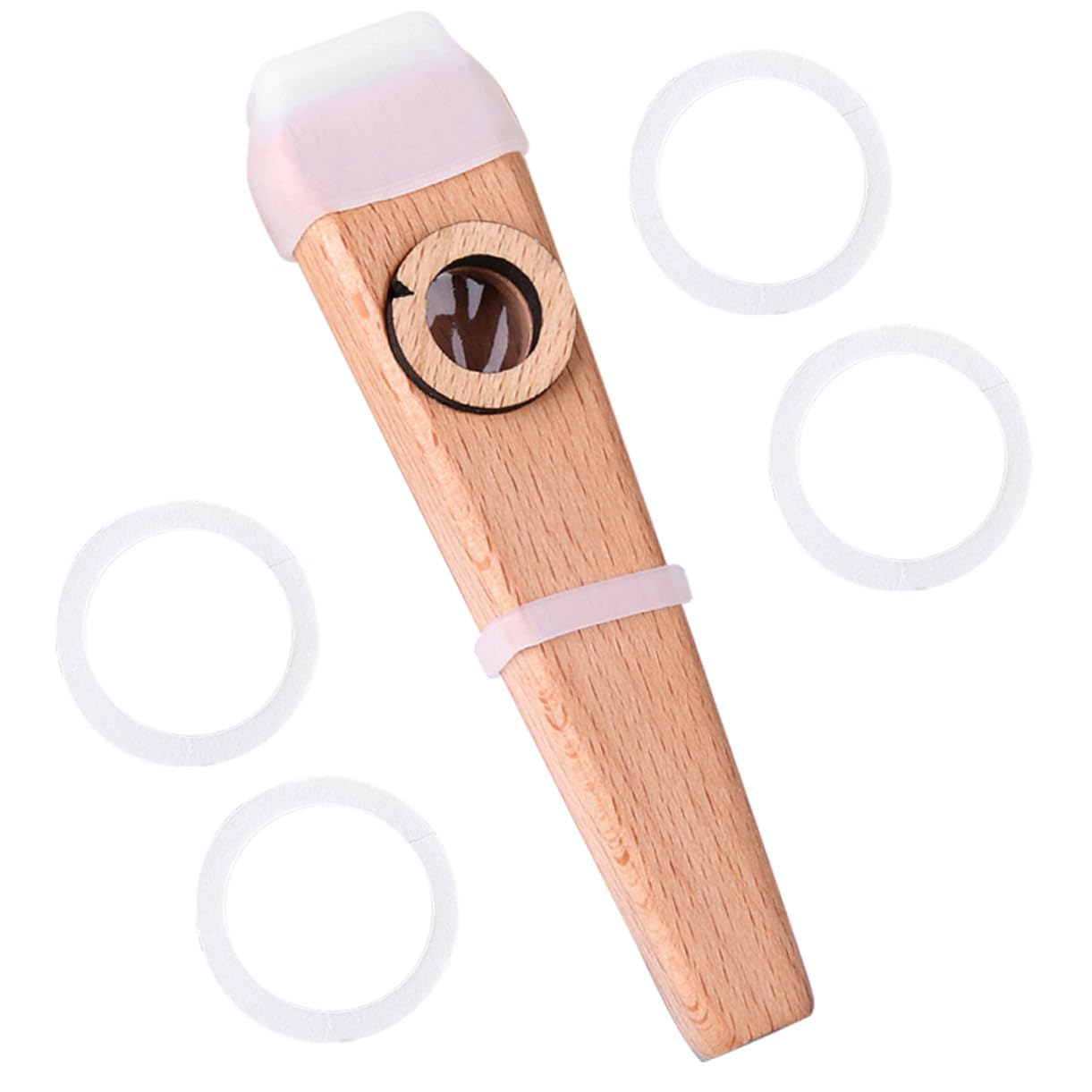 Hemobllo Kazoo en Bois Facile à Jouer Ranger pour Ukulélé et Guitare, Accessoire Musical pour Débutants et Adultes, Set Complet pour Accompagnement